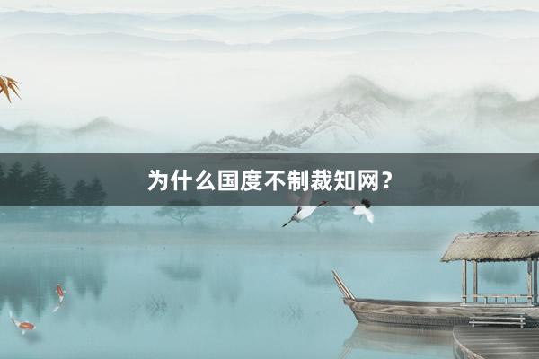 为什么国度不制裁知网?